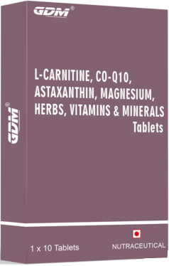 L-CARNITINE, CO-Q10, ASTAXANTHIN, MAGNESIUM, HERBS, VITAMINS & MINERALS TABLET